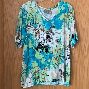 Chico’s casual multi color short sleeve top